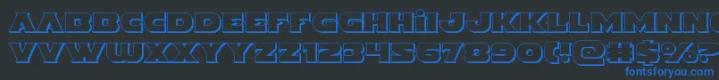 Indigodemon3D Font – Blue Fonts on Black Background