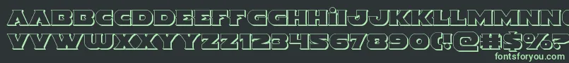 Indigodemon3D Font – Green Fonts on Black Background