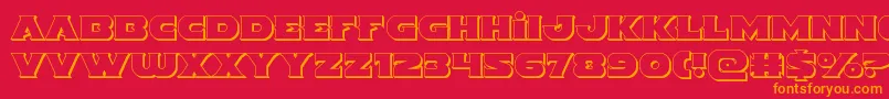 Indigodemon3D Font – Orange Fonts on Red Background