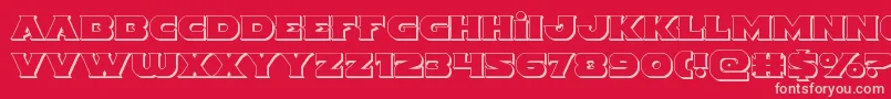 Indigodemon3D Font – Pink Fonts on Red Background