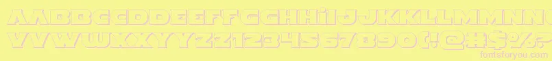 Indigodemon3D Font – Pink Fonts on Yellow Background