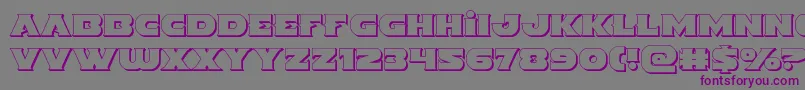 Indigodemon3D Font – Purple Fonts on Gray Background