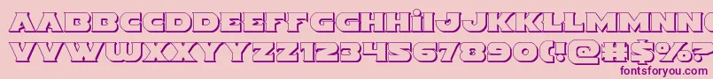 Indigodemon3D Font – Purple Fonts on Pink Background