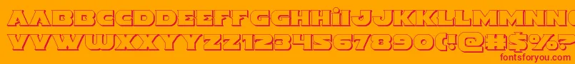 Indigodemon3D Font – Red Fonts on Orange Background