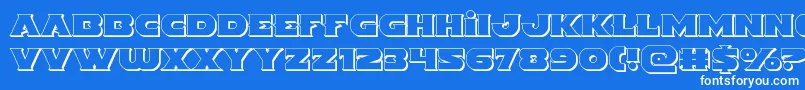 Indigodemon3D Font – White Fonts on Blue Background