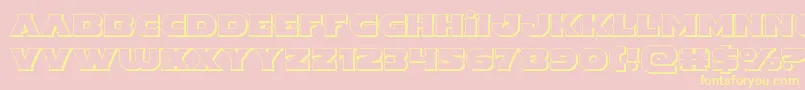 Indigodemon3D Font – Yellow Fonts on Pink Background