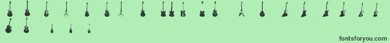 Шрифт JazzedUp – чёрные шрифты на зелёном фоне
