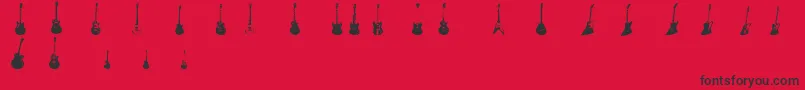 フォントJazzedUp – 赤い背景に黒い文字