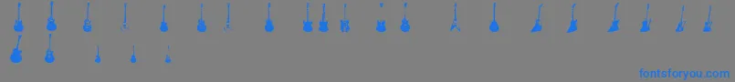 JazzedUp Font – Blue Fonts on Gray Background