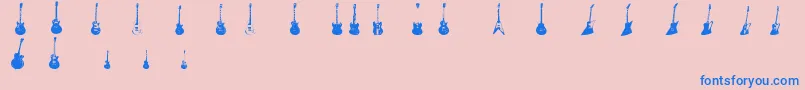 JazzedUp Font – Blue Fonts on Pink Background