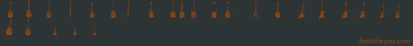 Шрифт JazzedUp – коричневые шрифты на чёрном фоне