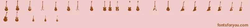 JazzedUp Font – Brown Fonts on Pink Background