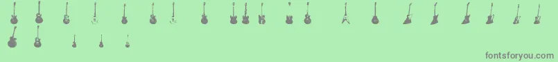 fuente JazzedUp – Fuentes Grises Sobre Fondo Verde