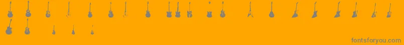 JazzedUp Font – Gray Fonts on Orange Background