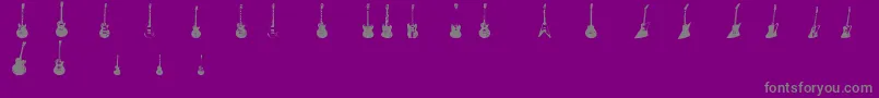 Fonte JazzedUp – fontes cinzas em um fundo violeta