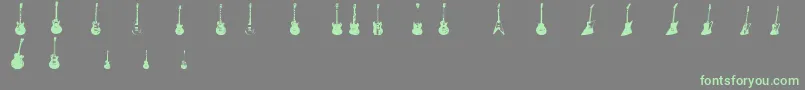 JazzedUp Font – Green Fonts on Gray Background