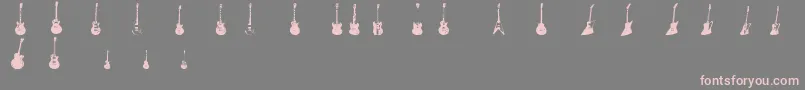 JazzedUp-fontti – vaaleanpunaiset fontit harmaalla taustalla