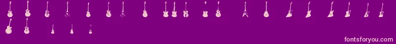 Fonte JazzedUp – fontes rosa em um fundo violeta