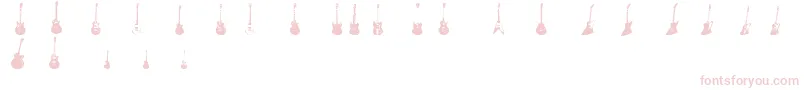 Fonte JazzedUp – fontes rosa em um fundo branco