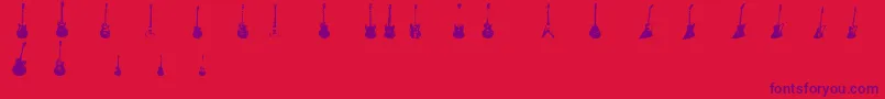 JazzedUp-fontti – violetit fontit punaisella taustalla