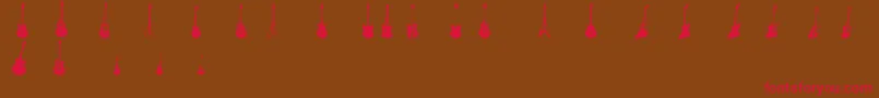 JazzedUp Font – Red Fonts on Brown Background
