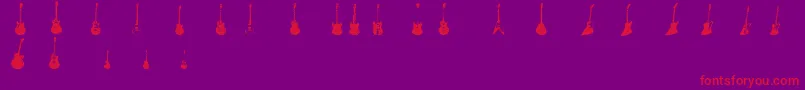 JazzedUp-Schriftart – Rote Schriften auf violettem Hintergrund
