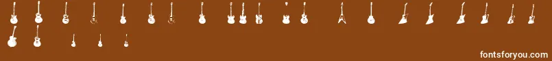 Шрифт JazzedUp – белые шрифты на коричневом фоне