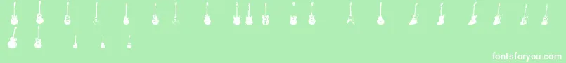 フォントJazzedUp – 緑の背景に白い文字