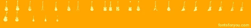 Шрифт JazzedUp – жёлтые шрифты на оранжевом фоне