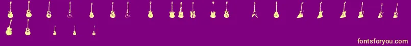 Police JazzedUp – polices jaunes sur fond violet
