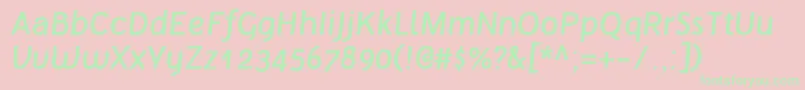 TelluralAltItalic Font – Green Fonts on Pink Background