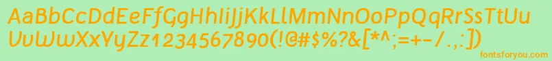 TelluralAltItalic Font – Orange Fonts on Green Background