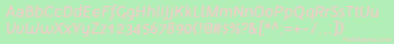 TelluralAltItalic Font – Pink Fonts on Green Background