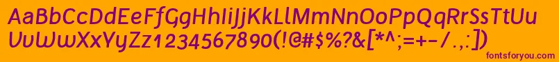 TelluralAltItalic Font – Purple Fonts on Orange Background