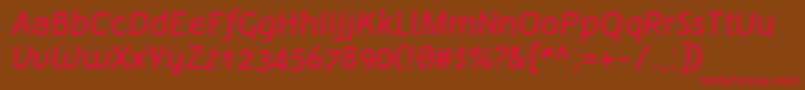TelluralAltItalic Font – Red Fonts on Brown Background