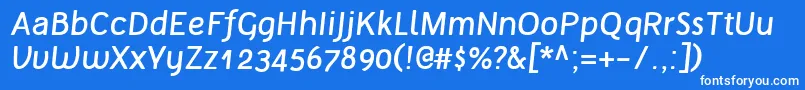 TelluralAltItalic Font – White Fonts on Blue Background
