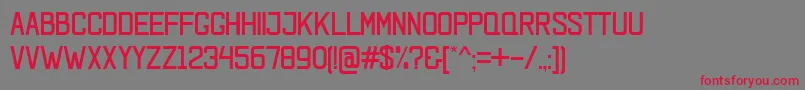 LaxeroNew Font – Red Fonts on Gray Background