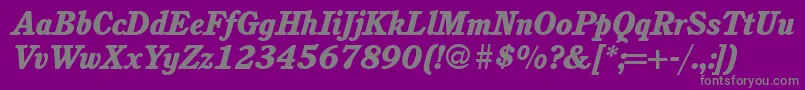 fuente C851RomanHeavyItalic – Fuentes Grises Sobre Fondo Morado