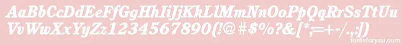 C851RomanHeavyItalic Font – White Fonts on Pink Background