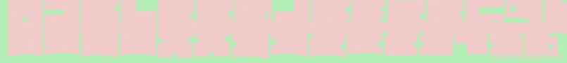 フォントCubicBold – 緑の背景にピンクのフォント