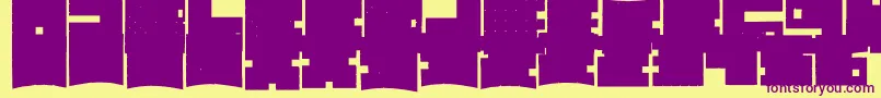 CubicBold Font – Purple Fonts on Yellow Background