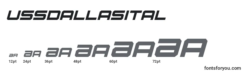Размеры шрифта Ussdallasital