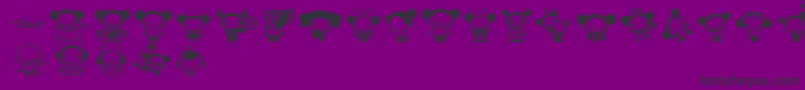Pucca Font – Black Fonts on Purple Background
