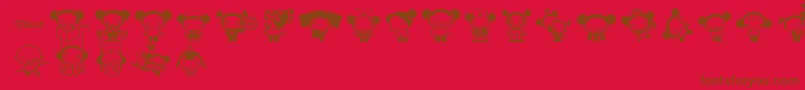 Pucca Font – Brown Fonts on Red Background