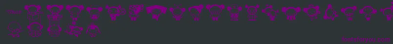 Pucca Font – Purple Fonts on Black Background