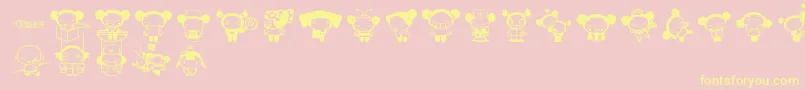 Pucca Font – Yellow Fonts on Pink Background