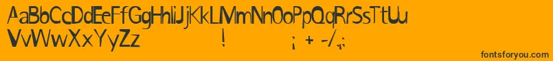 IronikRotis Font – Black Fonts on Orange Background