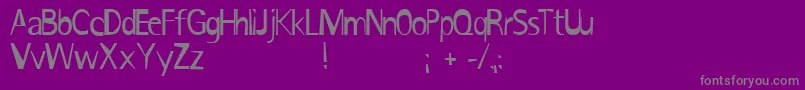 IronikRotis Font – Gray Fonts on Purple Background