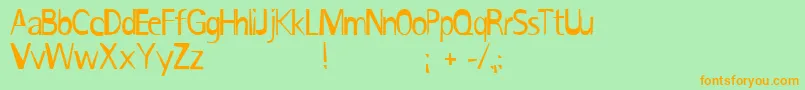 IronikRotis Font – Orange Fonts on Green Background