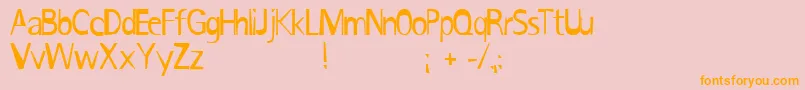 IronikRotis Font – Orange Fonts on Pink Background